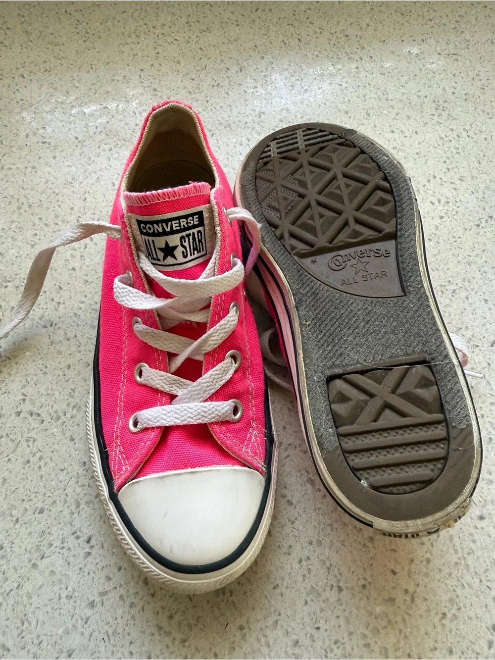 Converse Kids Low Top Canvas Sneakers - Hot Pink